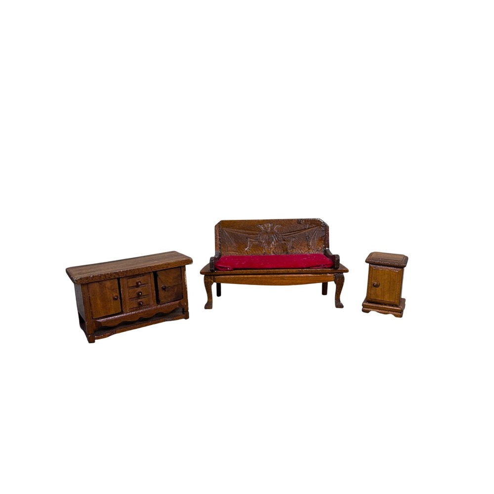Dollhouse Miniature Furniture Set Sofa Cabinet‎ Side Table 1:12 Scale Display